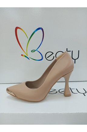 کفش پاشنه بلند کلاسیک بژ زنانه آهن Beety - کد 872178781