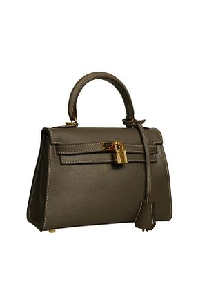 کیف دستی طوسی زنانه سایز متوسط Platin - کد 872183117