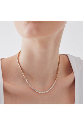 گردنبند جواهر سفید زنانه رودیوم Merano Design - کد 141798615