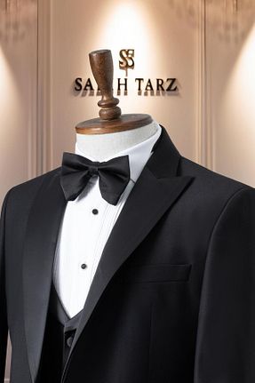اسموکین مشکی مردانه بافتنی Salihtarzz - کد 872195516