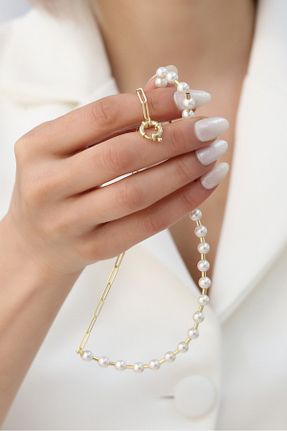 گردنبند نقره طلائی زنانه 925 عیار Nox Jewelry - کد 824014709