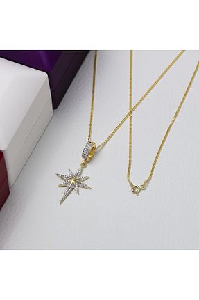 گردنبند نقره طلائی زنانه 925 عیار NAGISS - کد 872208930
