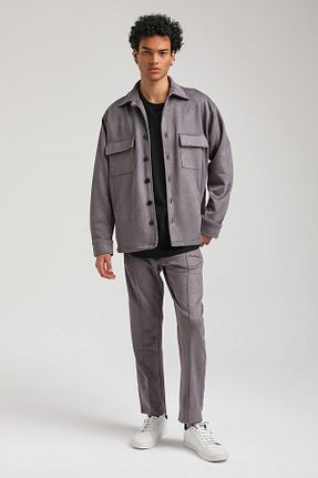 ست بالاتنه و پائین تنه طوسی مردانه بافتنی NEW WORLD POLO - کد 770021988