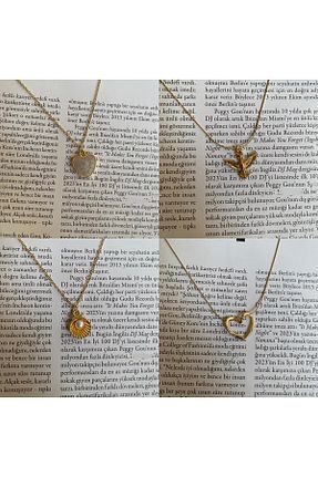 گردنبند جواهر طلائی زنانه پوشش لاکی Fiamoss - کد 872217477
