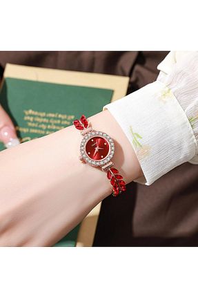 ساعت مچی قرمز زنانه 39 میلی متر TAKİŞKO - کد 865313323