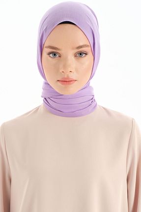 شال بنفش زنانه پنبه ای Tuğba - کد 872235919