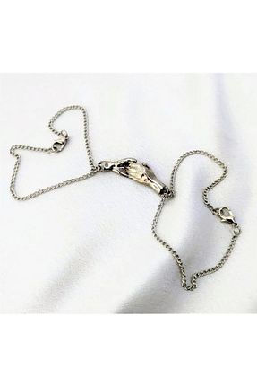 دستبند جواهر سفید زنانه فلزی Online - کد 872217881