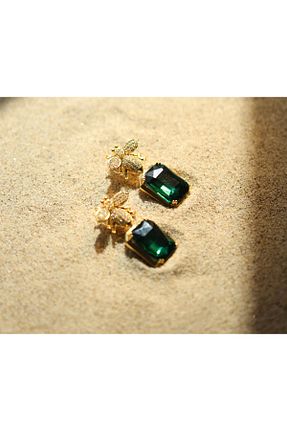 گوشواره جواهر طلائی زیرکن Alara Çetinkaya - کد 844295979
