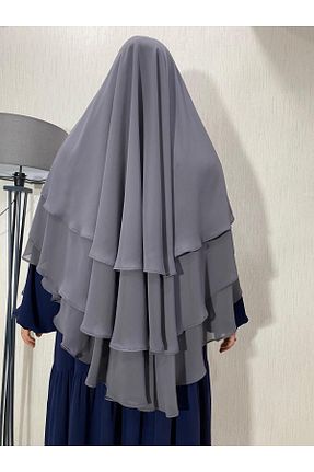 روسری طوسی شیفون ARKARLİN - کد 872310946