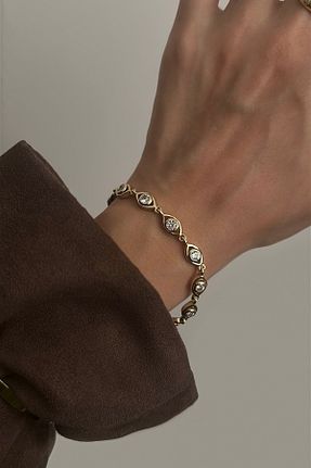 دستبند استیل (فولاد) زرد زنانه استیل (فولاد) Okko Store - کد 872310834