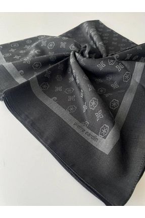 روسری طوسی پنبه ای Pierre Cardin - کد 803497813