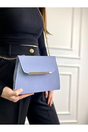 کیف دوشی آبی زنانه چرم مصنوعی modvina - کد 872353151