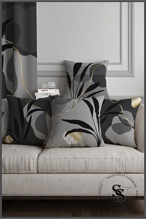 کوسن و روکش کوسن مشکی پنبه ای SasoHome - کد 76574254