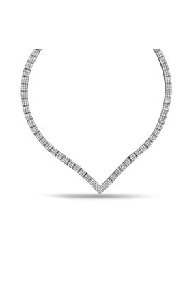 گردنبند نقره طوسی زنانه 925 عیار Silveranka - کد 872409374