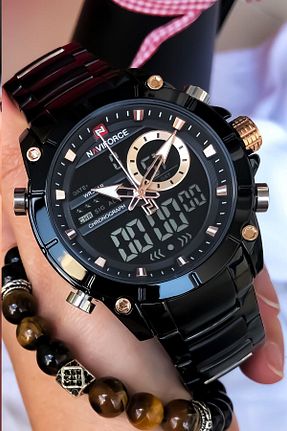 ساعت مچی مشکی مردانه 41-45 میلی متر Naviforce - کد 49596931