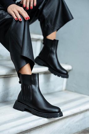 بوت / نیم بوت مشکی زنانه چرم مصنوعی Shoe - کد 872422103
