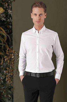 پیراهن سفید مردانه اسلیم فیت Efor - کد 872422118