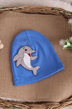 کلاه پشمی آبی بچه گانه پنبه ای VaVbaby - کد 872414553