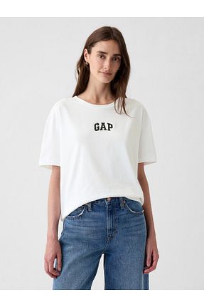 تیشرت سفید زنانه رگولار GAP - کد 829061775