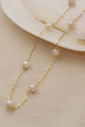 گردنبند نقره طلائی زنانه 925 عیار Nox Jewelry - کد 823606350