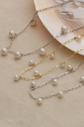 گردنبند نقره طلائی زنانه 925 عیار Nox Jewelry - کد 823607280