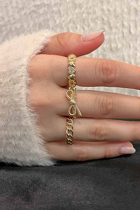 انگشتر جواهر طلائی زنانه زیرکن TREND COLLECTİON - کد 867306143