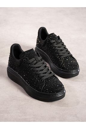 کفش اسنیکر مشکی زنانه بند دار Alemdar Shoes - کد 863929854