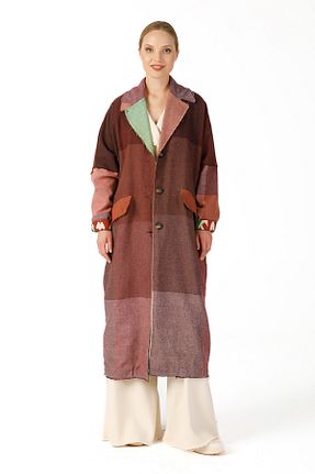کاپشن زرشکی زنانه رگولار Glocal - کد 872463500