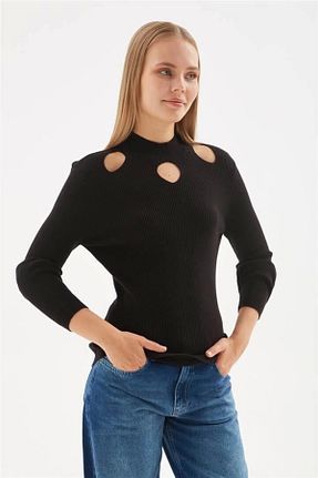 پلیور مشکی زنانه ساده Fashion Friends - کد 872449476