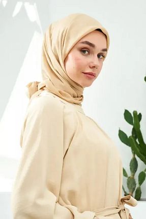 روسری بژ پلی استر Madame Polo - کد 368415233