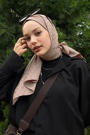 شال بژ زنانه پلی استر Madame Polo - کد 737734414