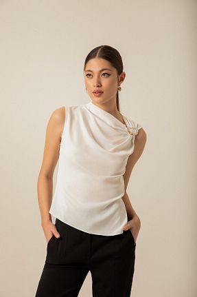 بلوز نباتی زنانه ساده Rue - کد 788982529