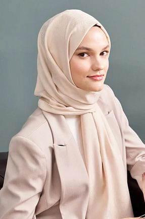 شال بژ زنانه پلی استر Madame Polo - کد 474819244