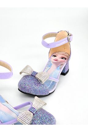 کفش مجلسی بنفش بچه گانه پاشنه ضخیم BDKButik - کد 862687932