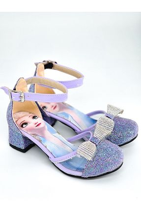 کفش مجلسی بنفش بچه گانه پاشنه ضخیم BDKButik - کد 862687932