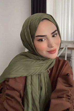 شال خاکی زنانه پلی استر Madame Polo - کد 797323790