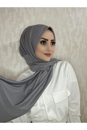 شال طوسی زنانه پنبه ای OykumBone - کد 872474639
