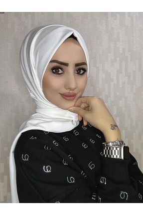 شال سفید زنانه پنبه ای OykumBone - کد 872474347
