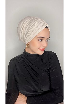 شال بژ زنانه پنبه ای OykumBone - کد 872476798