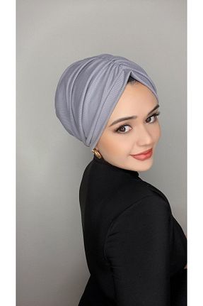 شال طوسی زنانه پنبه ای OykumBone - کد 872476939