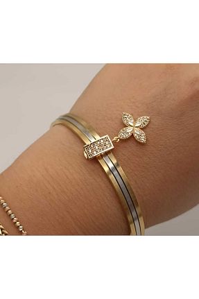 دستبند جواهر زرد زنانه زیرکن TLSMACCESORIES - کد 872500034