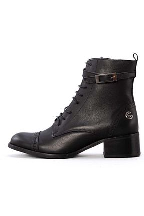 بوت / نیم بوت مشکی زنانه چرم خالص Gusse - کد 872511047