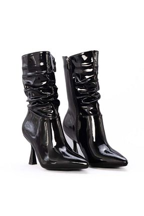 بوت / نیم بوت مشکی زنانه چرم مصنوعی Gusse - کد 872511437
