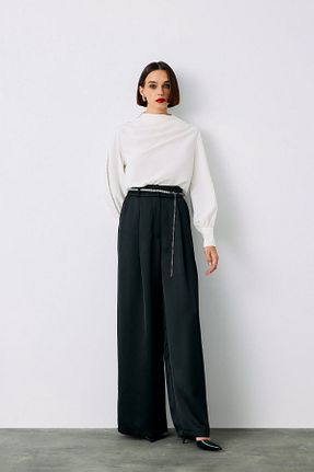 بلوز نباتی زنانه ساده Sateen - کد 872522502
