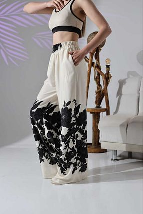 شلوار بژ زنانه پنبه ای normall - کد 872536742