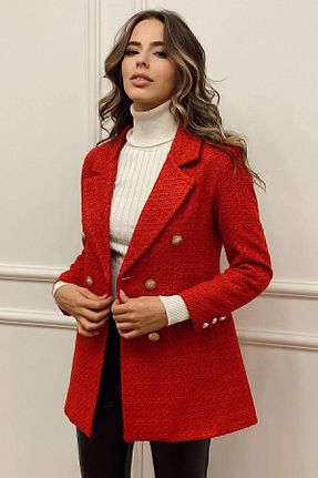 کت قرمز زنانه رگولار CurcunaShop - کد 199800240