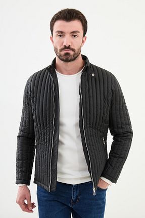 کاپشن مشکی مردانه اسلیم فیت Mcr - کد 872532850