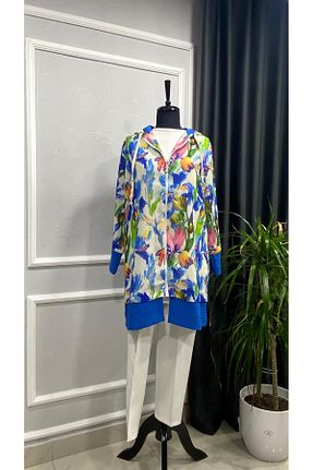 کلاه و ابایا آبی زنانه کتان lolaa butik - کد 872532588