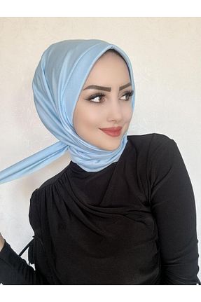 شال آبی زنانه پنبه پلی استر OykumBone - کد 872541926