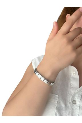 دستبند استیل (فولاد) طوسی زنانه استیل ضد زنگ ADC - کد 872548299